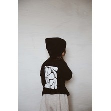 Ohlala Koala Siyah Sırt Baskılı Uzun Kollu T-Shirt