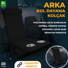 Drs Tuning S-Dizayn Universal Arka Koltuk Kol Dayama Kolçak Siyah A+ Kalite