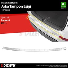 Drs Tuning S-Dizayn Hyundai Tucson 4 Krom Arka Tampon Eşiği 2021 Üzeri