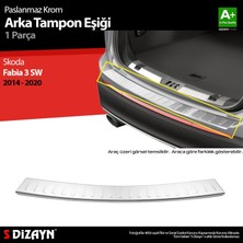 Drs Tuning S-Dizayn Skoda Fabia 3 Sw Krom Arka Tampon Eşiği 2014-2020