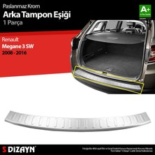 Drs Tuning S-Dizayn Renault Megane 3 Sw Krom Arka Tampon Eşiği 2008-2016