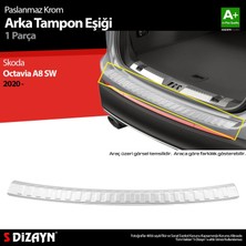 Drs Tuning S-Dizayn Skoda Octavia 4 A8 Sw Krom Arka Tampon Eşiği 2020 Üzeri