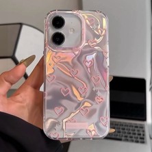 Zebana Apple iPhone 11 Uyumlu Kılıf Zebana Pink Heart Silikon Kılıf Pembe