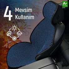 S-Dizayn Oto Koltuk Koruyucu Kılıf Çizgili Siyah Mavi Universal 2+1 Parça Ön Arka A+ Kalite