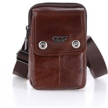 Ççs Erkek Deri Çapraz Çanta 31451 Kahve