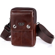Ççs Erkek Deri Çapraz Çanta 31451 Kahve