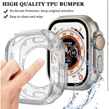 Sphone Apple Watch 10 Series Uyumlu 46MM Tpu Kasa Koruyucu Karbon Fiber Detaylı Tam Kaplayan Darbe Önleyici