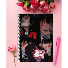 Rollas Store Siyah Kakegurui Anime Manga Telli Defter A4 Boy