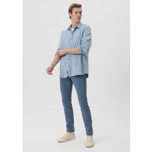 Jake Mavi Black Mavi Gabardin Pantolon Erkek Günlük Desenli Dar Paça Model