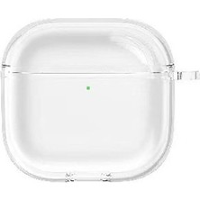 Coolacs Apple Airpods 4 ile Uyumlu Şeffaf Silikon Bluetooth Kulaklık Kılıfı