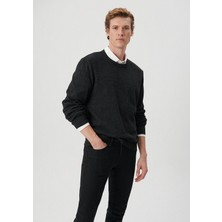 Mavi Bisiklet Yaka Siyah Basic Kazak 070781-900