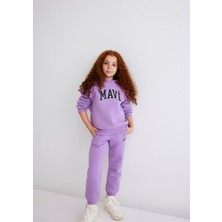 Mavi Mavi Logo Baskılı Kapüşonlu Mor Sweatshirt 7610035-70586