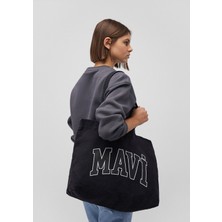 Mavi Mavi Logo Baskılı Siyah Denim Çanta 1912566-900