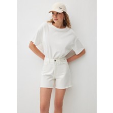Mavi Millie 90LAR Kırık Beyaz Jean Şort 1458987074