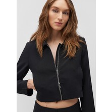 Mavi Siyah Crop CEKET1110518-900