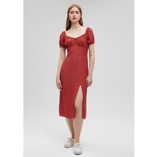 Yırtmaç Detaylı Kırmızı Elbise1310518-87512