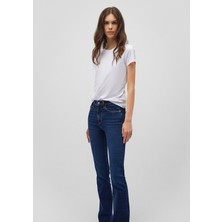 Mavi Stretch Beyaz Basic Tişört 162767-620