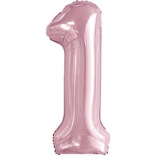 Bkmc Party Folyo Balon Rakam Helyum Balon Pembe