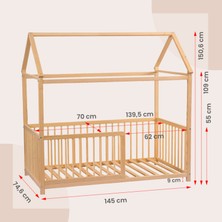 Kukka KMB311 Ahşap Montessori Yatak 70x140cm