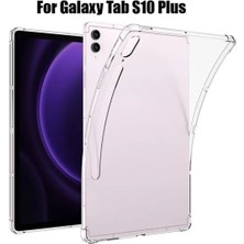 TEKNETSTORE Samsung Galaxy Tab S10+ Plus 12.4 Inç Tablet Uyumlu Silikon Kılıf Şeffaf Köşe Korumalı SM-X820