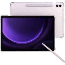 TEKNETSTORE Samsung Galaxy Tab S10+ Plus 12.4 Inç Tablet Uyumlu Silikon Kılıf Şeffaf Köşe Korumalı SM-X820