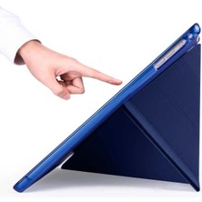 TEKNETSTORE Samsung Galaxy Tab S10+ Plus 12.4" Kalem Bölmeli Uyku Modlu Arkası Silikon Kapak Kılıf