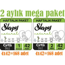 Sleepy Natural 2 Aylık Mega Fırsat Paketi 1 Numara Newborn Bebek Bezi ve 2 Numara Mini Bebek Bezi