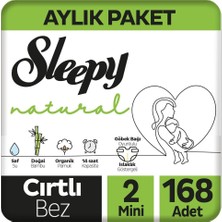 Sleepy Natural 2 Aylık Mega Fırsat Paketi 1 Numara Newborn Bebek Bezi ve 2 Numara Mini Bebek Bezi