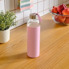 Karaca Leather Cam Su Şişesi 750 ml Açık Pembe