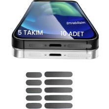 Iphone 13 Pro/pro Max Tüm Serileri Için Siyah Toz ve Kir Önleyici Hoparlör Toz Önleyici 5 TAKIM  10 ADET tozluk emr