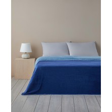 Plain Pamuklu Tek Kişilik Battaniye 150X200 cm Indigo-Mavi