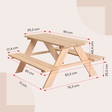 Kukka KWP140 Dış Mekan Çocuk Piknik Masası Ve Oturağı