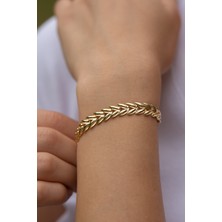 ÇGK KUYUMCULUK 14 Ayar Başak Altın Bileklik 14BLK0032