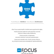 Blue Focus 2 Adet 1000 Parça Puzzle - Ateş ve Su  ve Cinque Terre