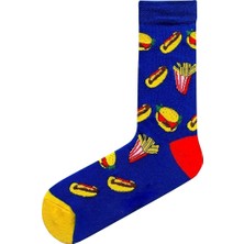 Carnaval Socks Fast Food Desenli Renkli Çorap - One Size (37-44)