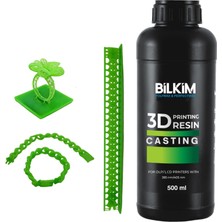 3D Yazıcı Için Kuyumculuk Döküm Reçinesi - 500 ML - YEŞİL