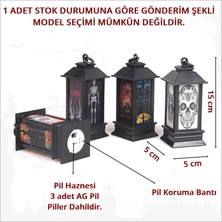 Süsle Bebek ve Parti Halloween korku ışığı pilli led fener, 15 cm   x  5 cm   x  1 adet