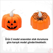 Süsle Bebek ve Parti Halloween bal kabağı led mum, 5 cm   x  1 adet