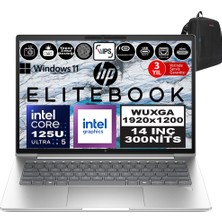 Hp Elitebook 640 G11 Intel Core Ultra 5 125U Ddr5 32GB 512GB SSD Intel® Aı Boost 14" Wuxga IPS Windows 11 Pro Taşınabilir Bilgisayar 9Y7L3ETP09 + Zetta Çanta