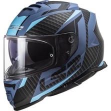 Ls2 Storm 2 Racer Mat Mavi Tam Yüz Kask Polikarbonat Malzeme, Hipoalerjenik ve Yıkanabilir İç Pedler