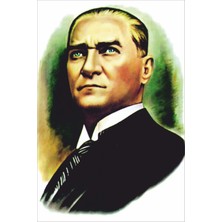 Bilsan Bayrak Atatürk Posteri 150x225 cm 10 Adet -  1. Kalite Raşel Kumaş