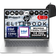 Hp Elitebook 640 G11 Intel Core Ultra 5 125U Ddr5 24GB 4tb SSD Intel® Aı Boost 14" Wuxga IPS Windows 11 Pro Taşınabilir Bilgisayar 9Y7L3ETP08 + Zetta Çanta