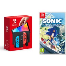 Nintendo Switch OLED Yeni Nesil Konsolu Sıfır + Sonic Frontiers Oyunlu Bundle