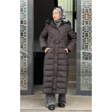 Kayra Kaz Tüyü Mont KA-A23-27001 Siyah