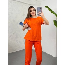 Koza Butik Kadın Nakış Detaylı Basic Eşofman Takımı 3814-23