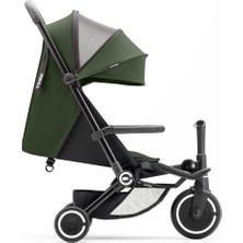 Smartrike Traveler Hepsi Bir Arada Aktif Kabin Boy Bebek Arabası ve Bisiklet (6 Ay – 4 Yaş) - Forest Green