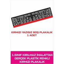 Oto Plakalık Kırmızı Boş Yazısız Kırılmaz Esnek Takmatik 1 Adet