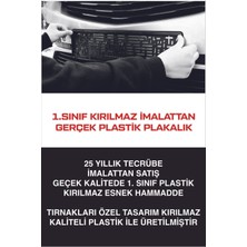 Oto Plakalık Beyaz Yazısız 1 Adet Kırılmaz Esnek Takmatik