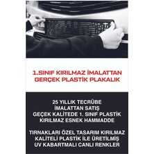 Oto Plakalık Hayvan Figürlü  Kişiye Özel Kırılmaz UV Kabartmalı 2 Adet Takmatik Plakalık