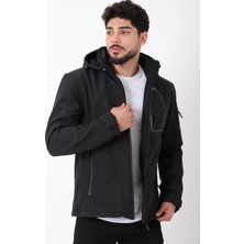 Stil Kombin Çıkarılabilir Kapüşonlu Softsheel Mont Bl 1702_50404